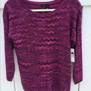 NWT New Direction Purple Fuchsia Light Top Size PM